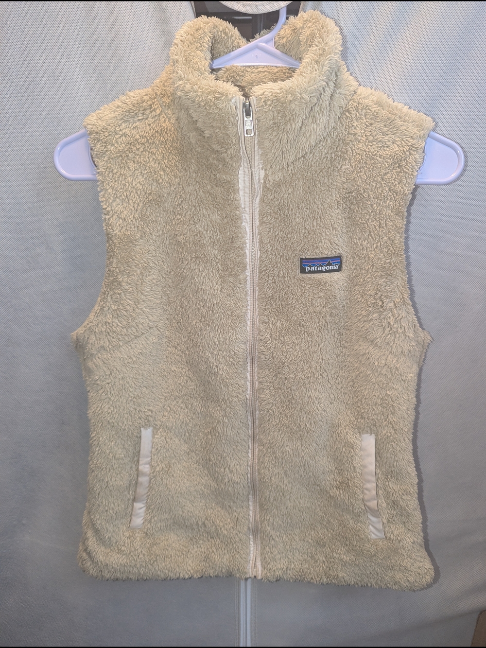 Patagonia Beige Los Gatos Sherpa Fleece Vest - Picture 3 of 4